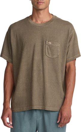 Rvca Vacancy Pocket T-Shirt in Mushroom at Nordstrom, Size Xx-Large