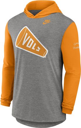 Nike Tennessee Campus Legacy Nike Mens Dri-FIT College Long-Sleeve Hooded T-Shirt in Grey | 01NB09GWTNV-CNJ