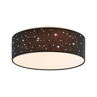 Lindby L&aacute;mpara De Techo Led ellamina En Negro Textura, Tela, Tejido, Seda - Lindby