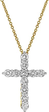 LuvMyJewelry Heavenly Cross Diamond Pendant in 10K Yellow Gold at Nordstrom