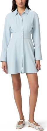 Paige Sandrine Long Sleeve Denim Minidress in Angelic at Nordstrom, Size 10