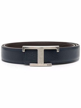 Tod's Cintura con fibbia con logo - Blu