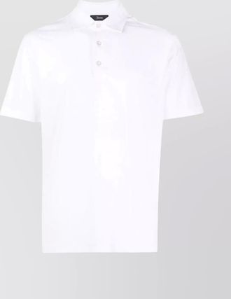 Herno short sleeve polo in crepe