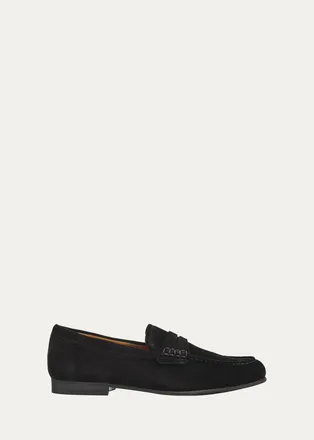 Aquatalia Ellis Suede Penny Loafers