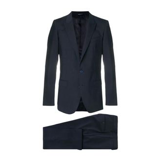 Dolce & Gabbana Formal Suit Set - Classic Blue Wool Blend