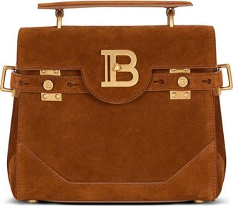 Balmain Suede B-Buzz 23 bag in Brown at Nordstrom