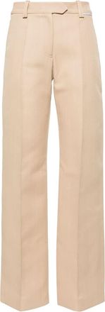 Aleksandre Akhalkatsishvili low-rise straight trousers - women - Cotton/Viscose/Polyester - L - Neutrals