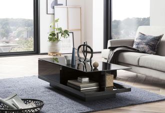 Salesfever Couchtisch »im minimalistischen Stil« Elegante Tischplatte aus robustem Kristallglas