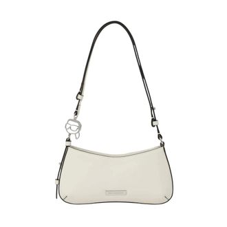 Karl Lagerfeld Ikon Smooth Outline Mini C - Dames - Tassen - Wit - Maat: ONE Size Zijde