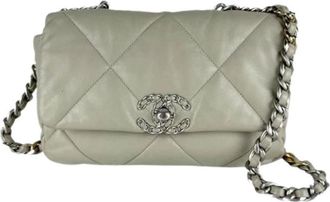 Chanel Pre-owned Vintage Shoulder Bag - Dames - Vintage Schoudertas - Grijs - ONE Size - Leer - Vintage