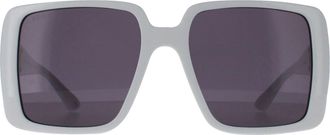 Gucci Square Womens White with Silver Dark Grey GG1692S - One Size