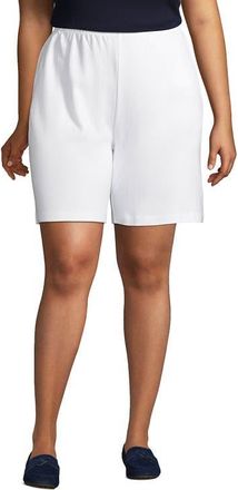 Lands End Sport Knit High Rise Shorts in White at Nordstrom, Size X-Small Short