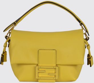 Fendi Mini borsa Mamma Baguette in pelle di agnello con chiusura monogram FF