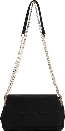 Generic Kexpery Faux Suede Handbag with Handle and Chain Spacious Satchel for Women Vacations and Events