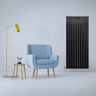 MonsterShop Designer Flat Panel Radiators Matt Black 1600mm x 700mm