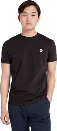 Timberland Heren-T-shirt met ronde hals en River-borduursel (Zwart)