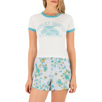 Hurley Speedway Ringer Cotton Graphic T-Shirt in Tofu at Nordstrom, Size X-Small