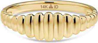 Devata Ribbed Ring in 14K Gold, 6mm in Yellow Gold at Nordstrom