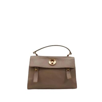 Saint Laurent Pre-owned Handbags, female, Gray, Size: ONE SIZE Pre-owned Twist Lock Handbag