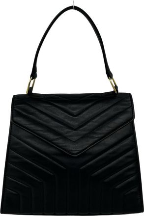 Saint Laurent Black Leather Handbag Tote Bag (Pre-Owned)