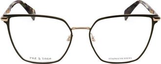 Rag & Bone Ladies Green Rectangular Eyeglass Frames RNB3064/G