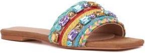 Torgeis Miya Crystal Embellished Slide Sandal in Multi at Nordstrom Rack, Size 6.5