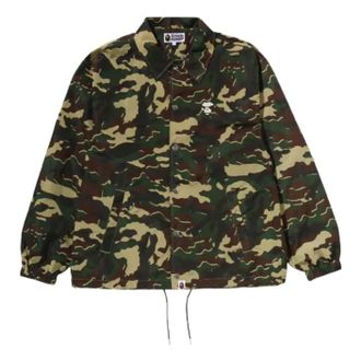 A Bathing Ape Glitch Woodland Camo Coach Jacket Green 1M30-140-303-GREEN