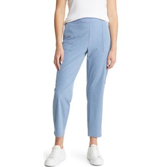 Tommy Bahama Alicia Chambray Cargo Ankle Pants in Breakwater Blue at Nordstrom, Size X-Small