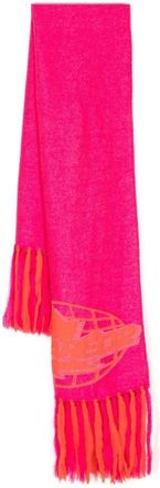 Dsquared2 logo-print scarf - women - Acrylic/Mohair/Polyamide/Modal - One Size - Pink