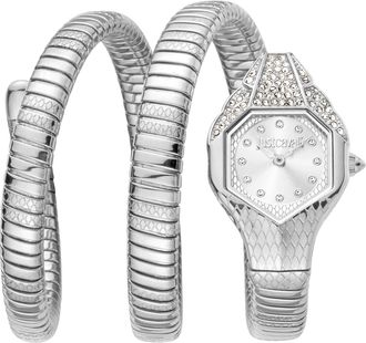 Just Cavalli WoMens Snake 316L Stainless Steel Watch - Silver - One Size