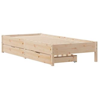 vidaXL Estructura De Cama Sin Colch&oacute;n Madera Maciza Pino 75x190 Cm Vidaxl