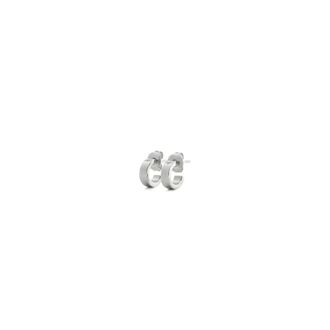 Maison Margiela Numerieke Minimal Signature Hoop Oorbellen - Heren - Oorbellen - Grijs - ONE Size - Accessoires