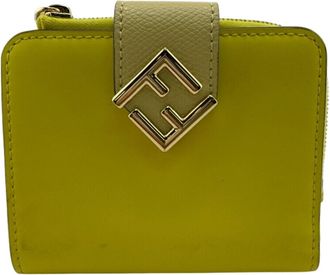 Fendi Yellow Leather Wallet (Bi-Fold) (Pre-Owned)