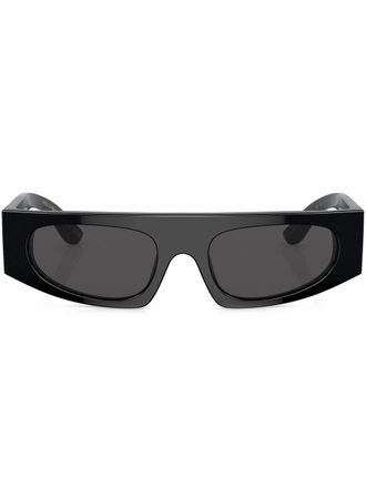 Dolce & Gabbana Eyewear Occhiali da sole squadrati con placca logo - Nero