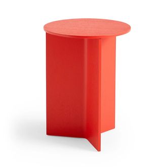 HAY Slit Table Round High, &Oslash; 35 x H 47 cm, candy red