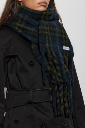 Burberry Wool Scarf, Unisex, Green