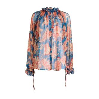 Etro Shirts Blue - female - Etro - Blouses - Multicolor - M - Blouses & Shirts
