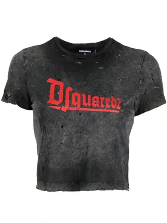 Dsquared2 T-shirt met logoprint - Grijs