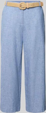 Christian Berg Culotte aus Leinen-Mix mit G&uuml;rtel in Hellblau Melange, Gr&ouml;&szlig;e 34