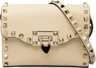 Valentino Pre-owned Valentino Mini Leather Rockstud Flap Crossbody Ladies D7128N43PY24M67R
