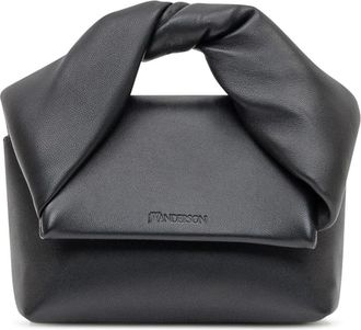 J.W.Anderson Small Twister leren tas met handvat - Dames - Handtassen - Zwart - ONE Size - Leer - Tassen