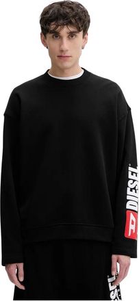 Diesel S-Boxt-Nc-Div Sweatshirt - Heren - Sweatshirts - Zwart - L - Katoen - Hoodies & sweatvesten