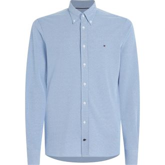 Tommy Hilfiger Heren, Overhemden, Blauw, Maat: XL Katoen
