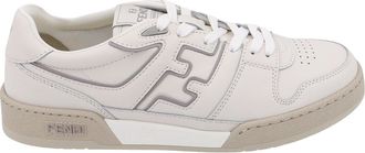 Fendi Leather Sneakers With Ff Lateral Logo-Uomo