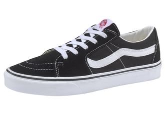 Vans Sneaker VANS SK8-Low, Damen, Gr. 38,5, schwarz-weiss (schwarz, wei&szlig;), Leder, kontrastfarbene Details, Schuhe Sneaker, unisex