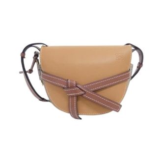 Loewe Pre-owned Gate Small Calf Shoulder Bag - Dames - Pre-owned - Bruin - Maat: ONE Size Leer