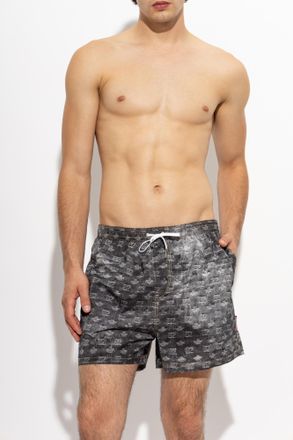 Dsquared2 Swim Shorts With Monogram, Mens, Grey