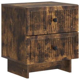 vidaXL Armario De Noche Con Caj&oacute;n Roble Ahumado 43 X 34,5 X 47,5 Cm Vidaxl
