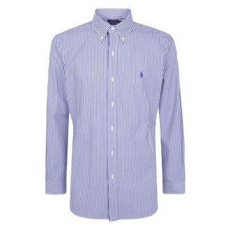 Polo Ralph Lauren Sport Shirt - Heren - Zakelijke Overhemden - Blauw - XL - Katoen - Overhemden
