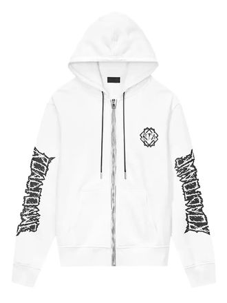 Rta Floyd White Metal Road To Awe zip-up hoodie - men - Cotton - L